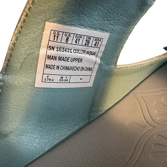 Skechers Easy Going SZ 11 Adjustable Vegan Sandals Certified Charm Aqua YogaFoam - Picture 12 of 13